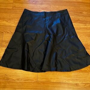 Faux Leather Black Women's Skirt